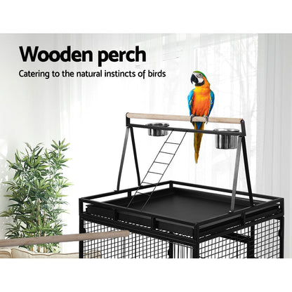 NNEDSZ Bird Cage Pet Cages Aviary 173CM Large Travel Stand Budgie Parrot Toys